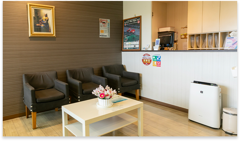 リラックスできる院内で不安な気持ちを払拭して臨める